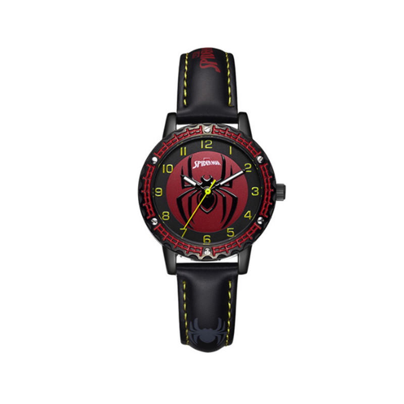 Veile Studios Creative Spiderman Watch Cartoon Character Quartz Luminous Pointer For Children