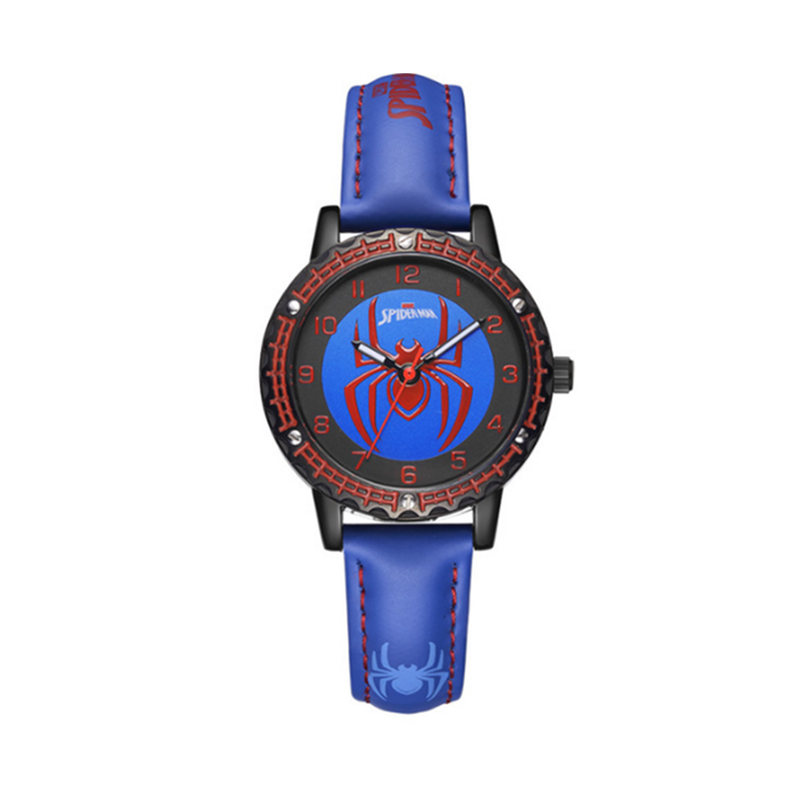 Veile Studios Creative Spiderman Watch Cartoon Character Quartz Luminous Pointer For Children