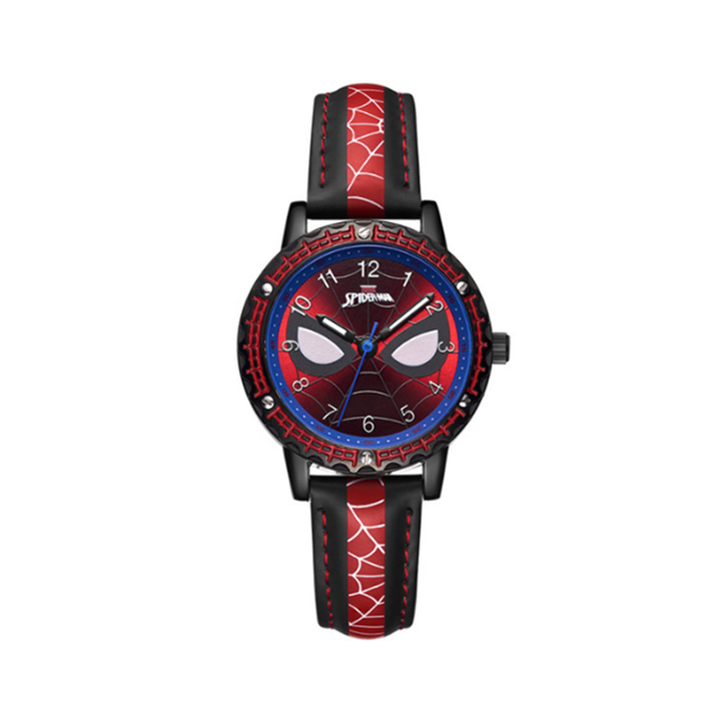 Veile Studios Creative Spiderman Watch Cartoon Character Quartz Luminous Pointer For Children