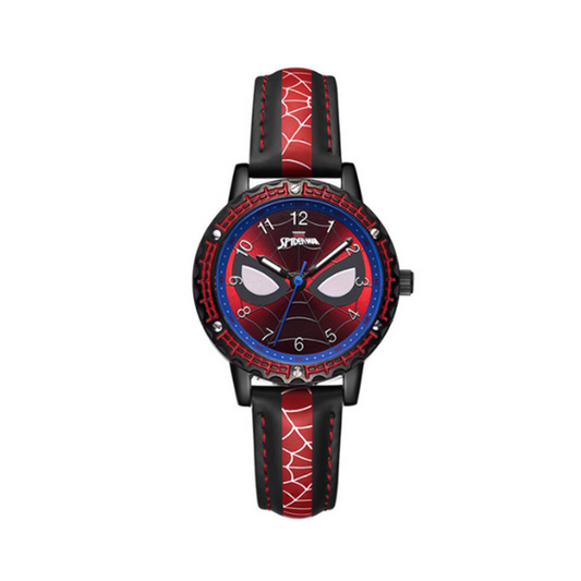 Veile Studios Creative Spiderman Watch Cartoon Character Quartz Luminous Pointer For Children