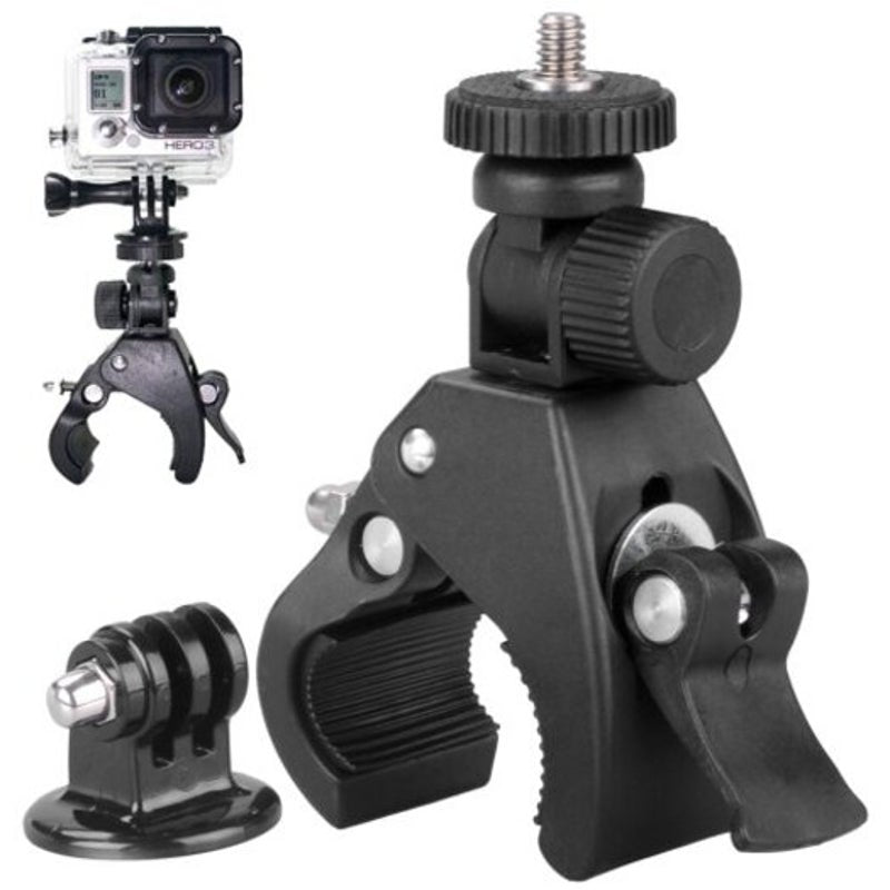 Sports Camera Bicycle Clip Clamp For Gopro7 / Xiaomi 4K Sj4000 Sj5000 Sj6000 Black Regular