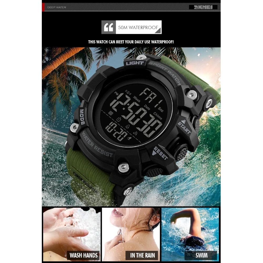 Veile Studios Sports Watch Stopwatch Count Down Men Digital Watches Soft Clock For Male