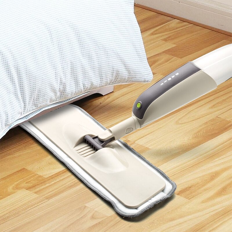Spray Floor Mop With Reusable Microfiber Pads 360 Degree Handle For Home Kitchen Laminate Wood Ceramic Tiles Cleaning