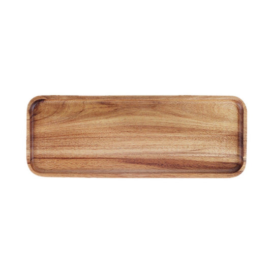 Rectangular Wood Pan Plate Fruit Dishes Saucer Tea Tray Dessert Dinner Bread Plates Solid