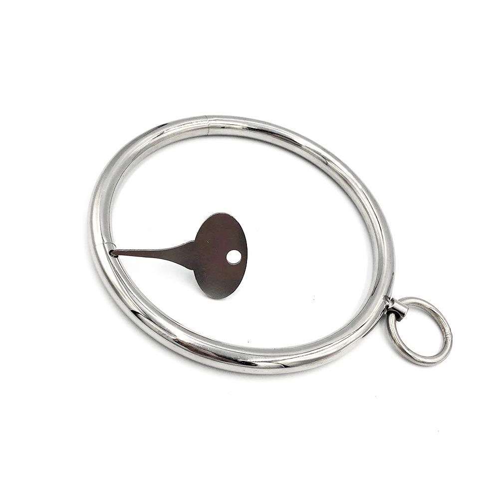 Stainless Steel Bdsm Handcuffs Ankle Cuffs Collar Metal Bondage Restraints Kit