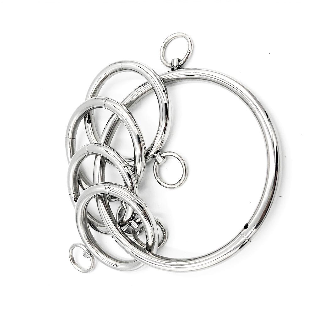 Stainless Steel Bdsm Handcuffs Ankle Cuffs Collar Metal Bondage Restraints Kit