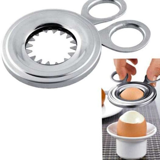 Stainless Steel Cutter Egg Shell Peeler Silver