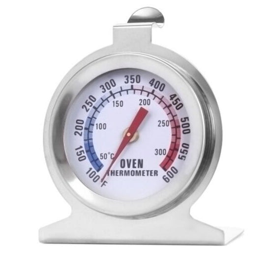 Stainless Steel Dial Oven Thermometer Silver