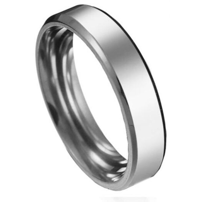 Veile Studios Stainless Steel Fashion Simple Classic Rings Men Titanium Black