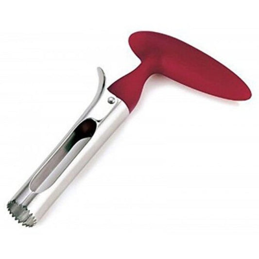 Stainless Steel Fruit Core Remover Sharp Serrated Blade Premium Kitchen Utensil Red