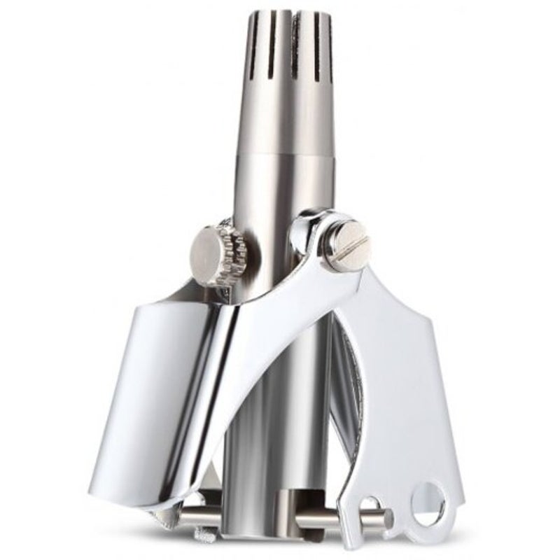 Stainless Steel Manual Nose Ear Hair Trimmer Silver