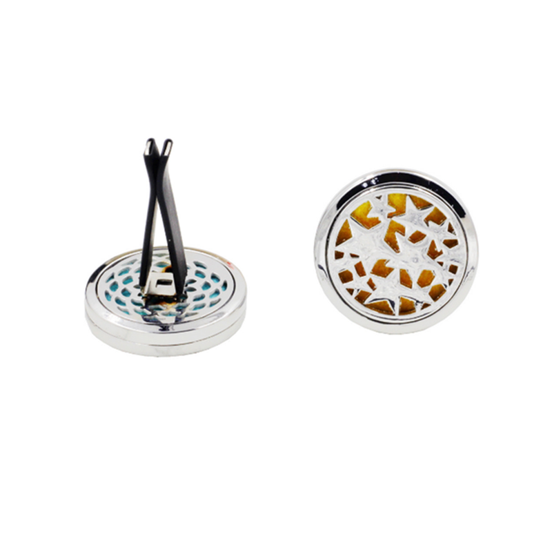 Stainless Steel Star Design Locket Clip Perfume Diffuser Holder