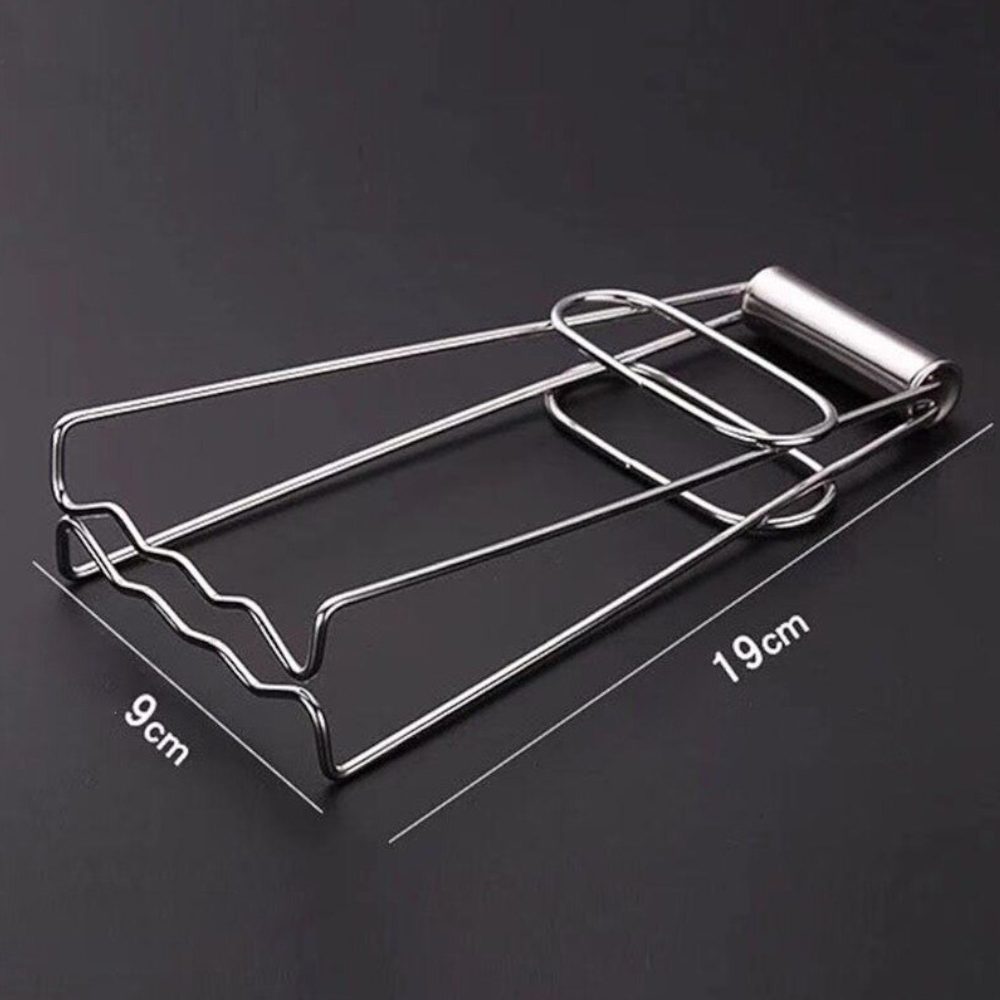 Stainless Steel Foldable Hot Dish Lifter Anti-Scalding Bowl Splint Pot Clip Kitchen Tool