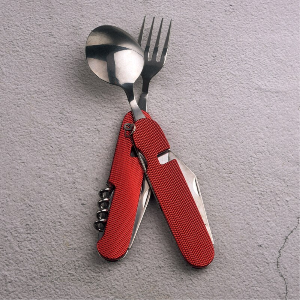 Stainless Steel Folding Portable Cutlery Outdoor Camping Picnic Tableware Kits