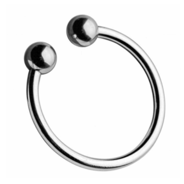 Stainless Steel Metal Glans Penis Delay Training Half Circle Cock Ring Men