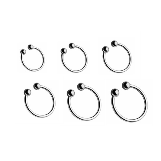 Stainless Steel Metal Glans Penis Delay Training Half Circle Cock Ring Men