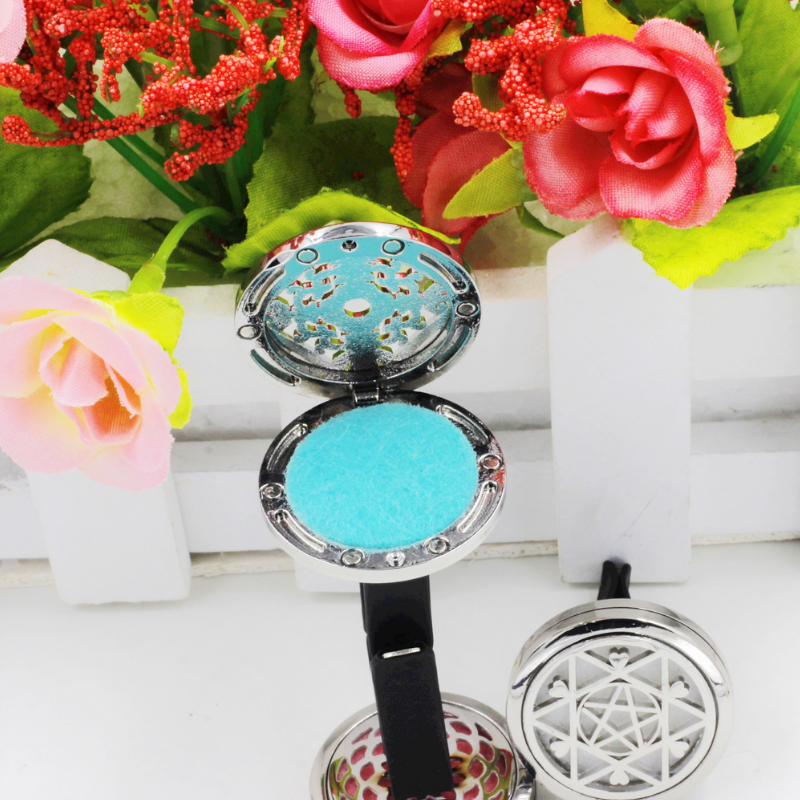 Stainless Steel Star Design Locket Clip Perfume Diffuser Holder