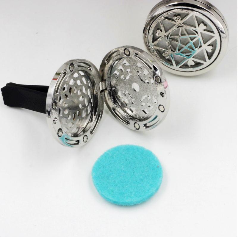 Stainless Steel Star Design Locket Clip Perfume Diffuser Holder