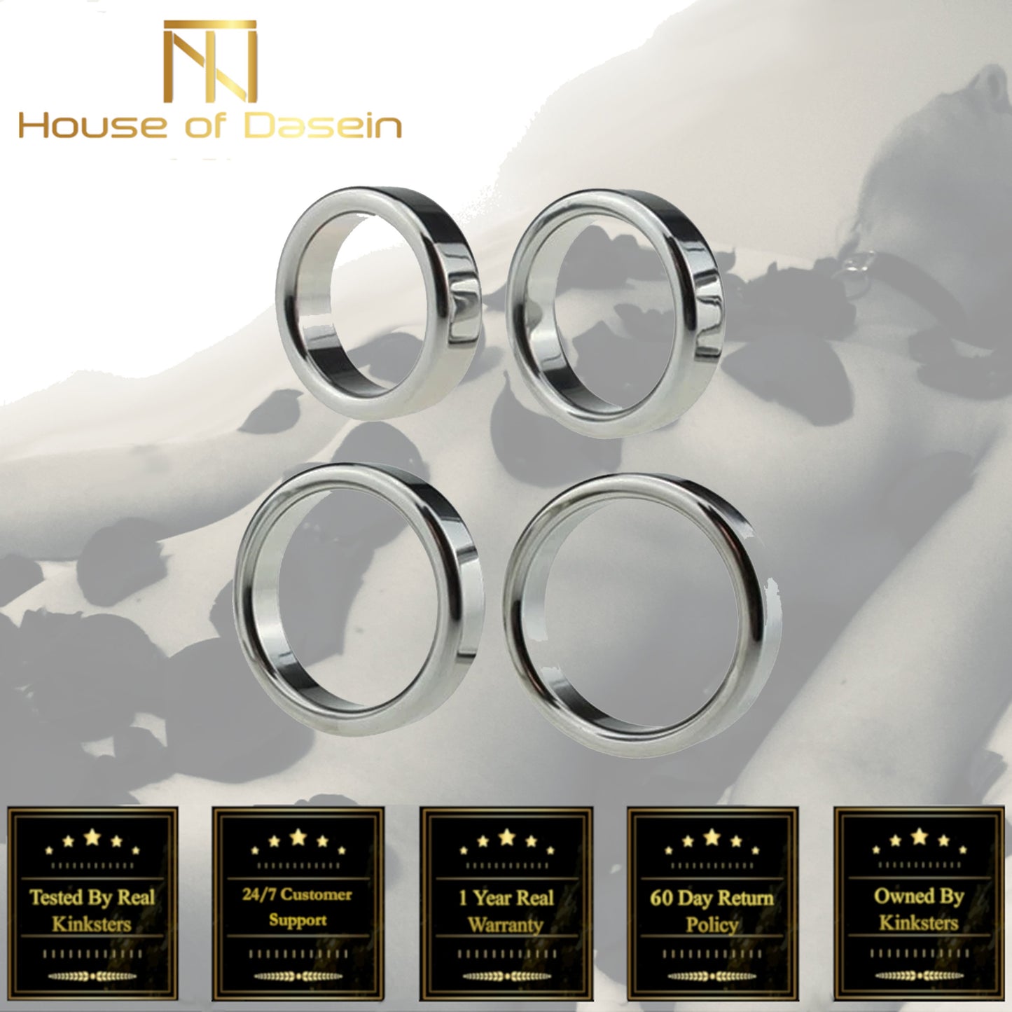Stainless Steel Cock Ring Delay Ejaculation For Men