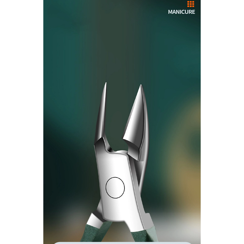 Stainless Steel Nail Clipper Set Grooming Tool With Portable Case Manicure Art Green Nails Cut