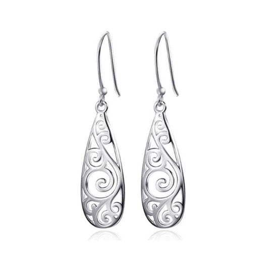 Veile Studios Earrings Sterling Filigree Teardrop Fashion Dangle Drop