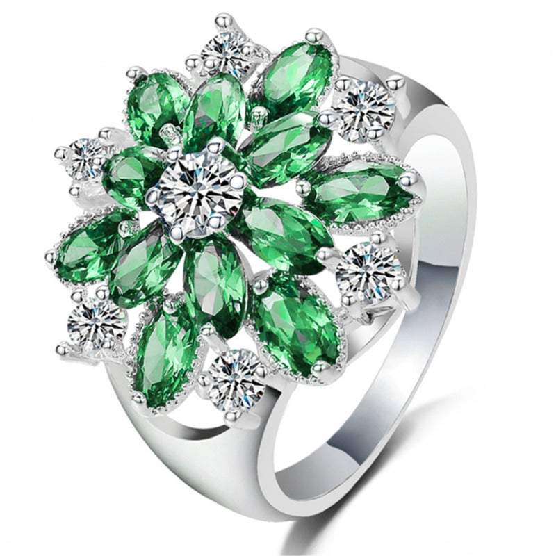 Veile Studios Rings Sterling Silver Cubic Zirconia Snowflake