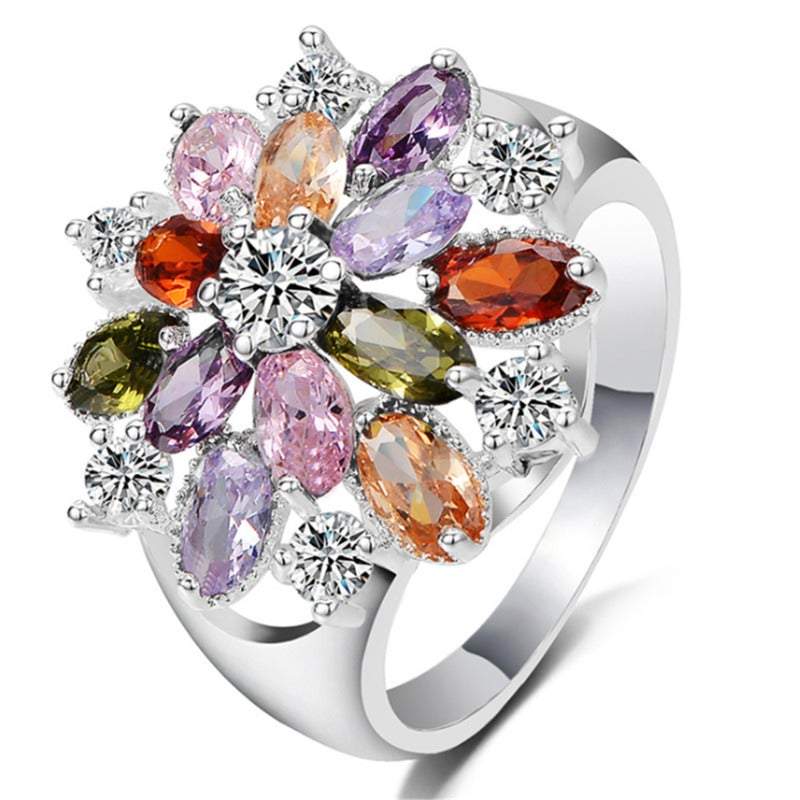 Veile Studios Rings Sterling Silver Cubic Zirconia Snowflake