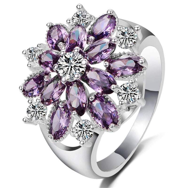 Veile Studios Rings Sterling Silver Cubic Zirconia Snowflake
