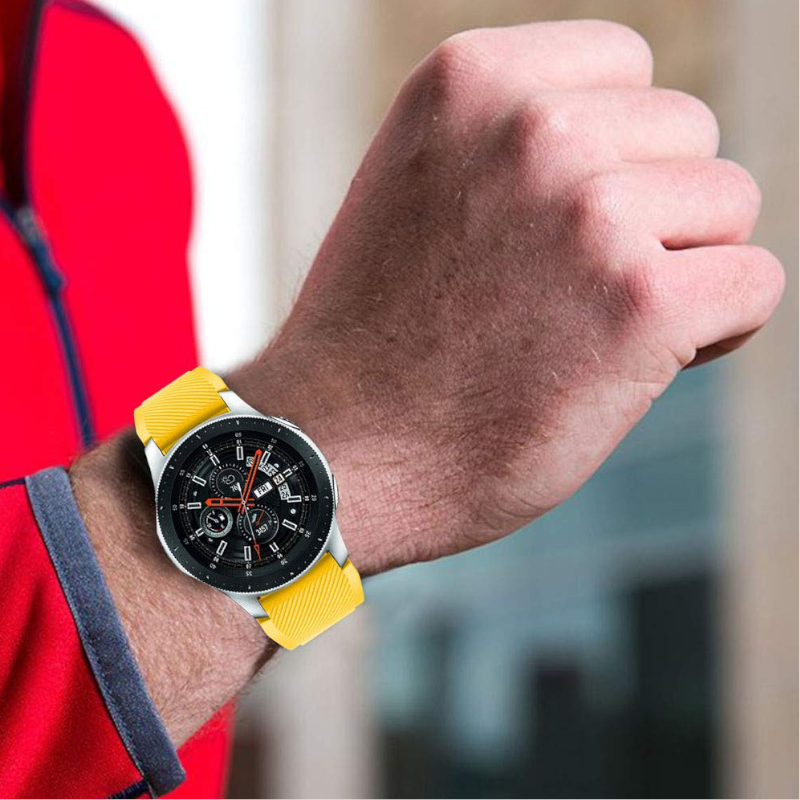 Strap Watch Band 20 / 22Mm For Samsung Galaxy Gear S3 Frontier Yellow