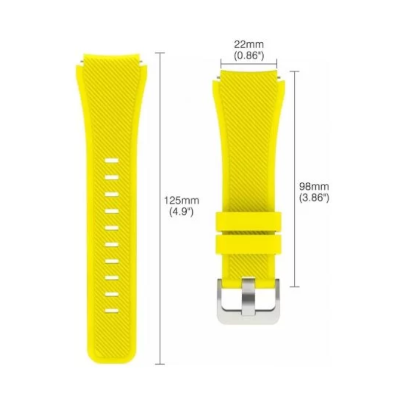 Strap Watch Band 20 / 22Mm For Samsung Galaxy Gear S3 Frontier Yellow