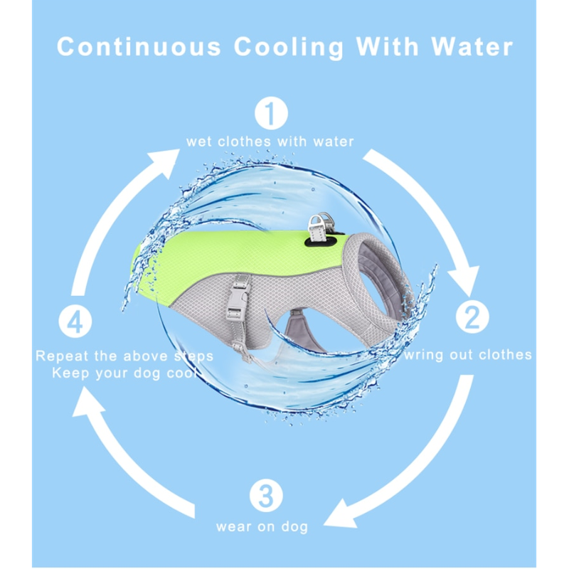 Summer Pet Dog Breathable Cooling Vest Harness