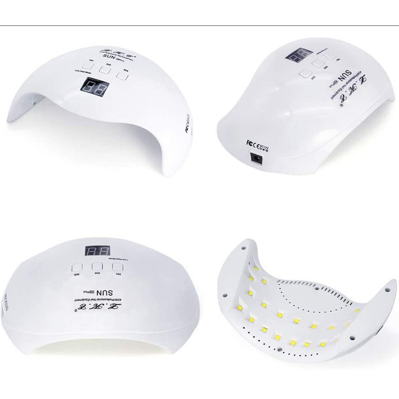 Sun Uv Led Nail Lamplke Dryer 40W Gel Polish Light With 3 Timers Professional Art Tools Accessories White