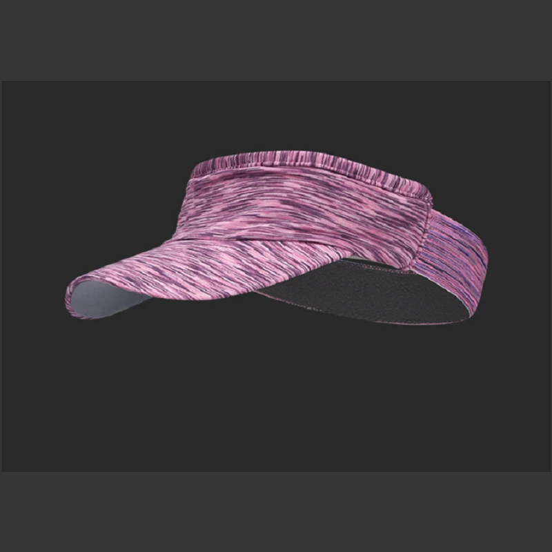 Unisex Outdoor Running Cycling Visor Cap Multicolored Striped Headband