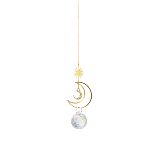 Suncatcher Pendant Eye Catching Decorative Glass Faux Crystal Rainbow Prism Home Decoration