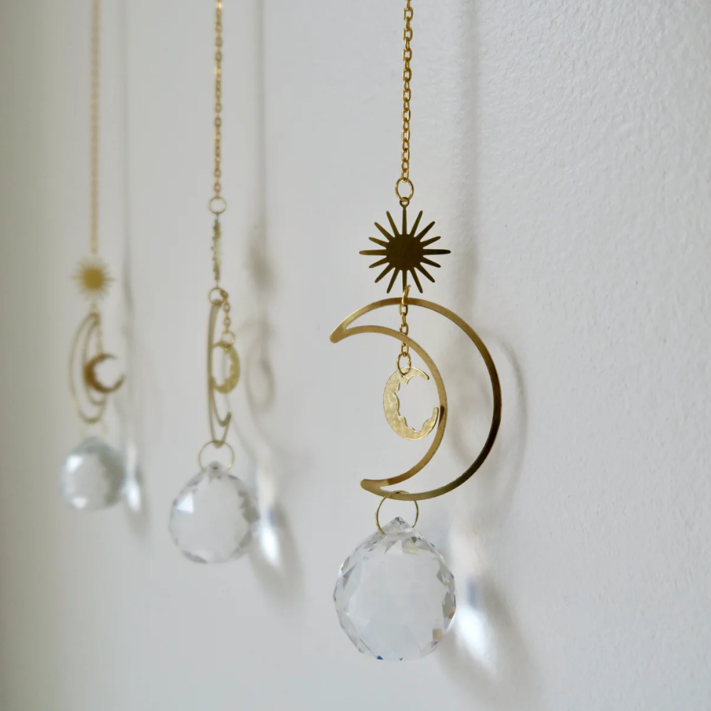 Suncatcher Pendant Eye Catching Decorative Glass Faux Crystal Rainbow Prism Home Decoration