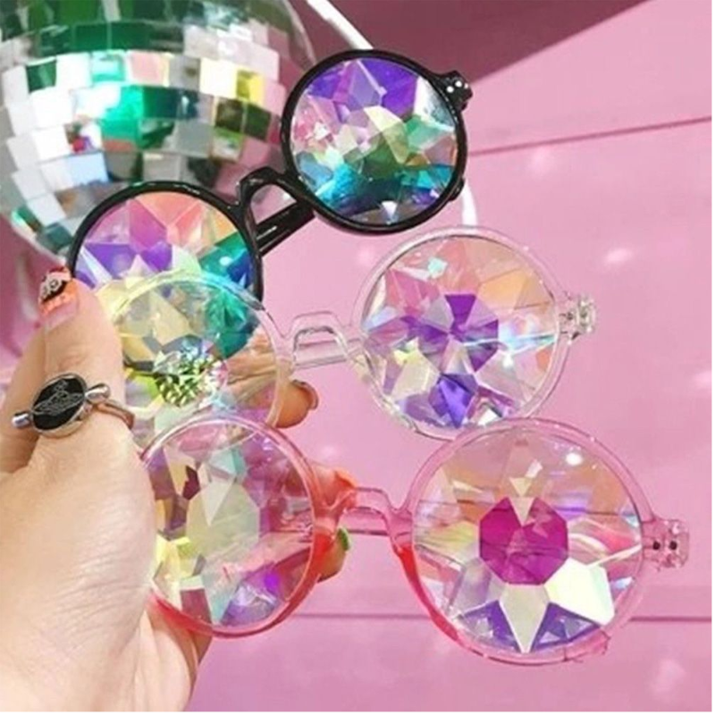 Sunglasses Kaleidoscope Psychedelic Rainbow Glasses Prism Refraction Goggles For Festivals