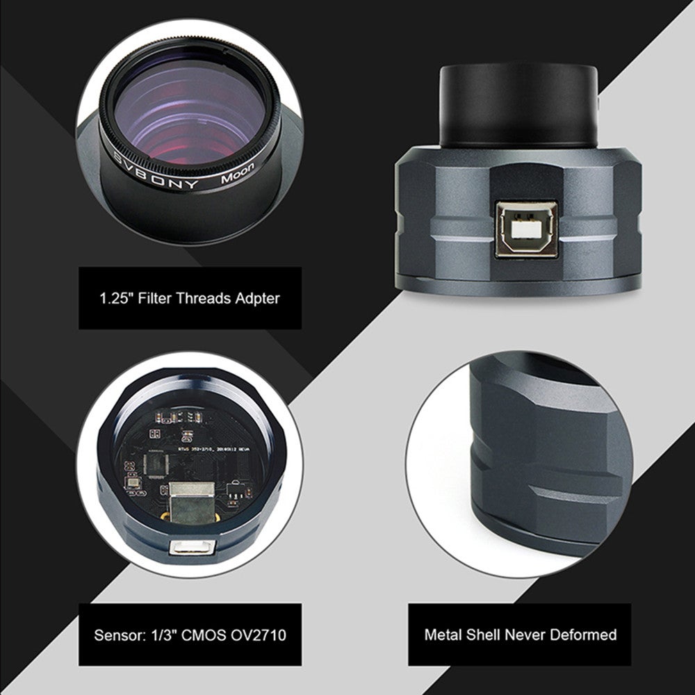 Sv105 2Mp Electronic Eyepiece 1.25 Inch Usb Connection Astronomy Telescope For Astronomical Professional Color Camera
