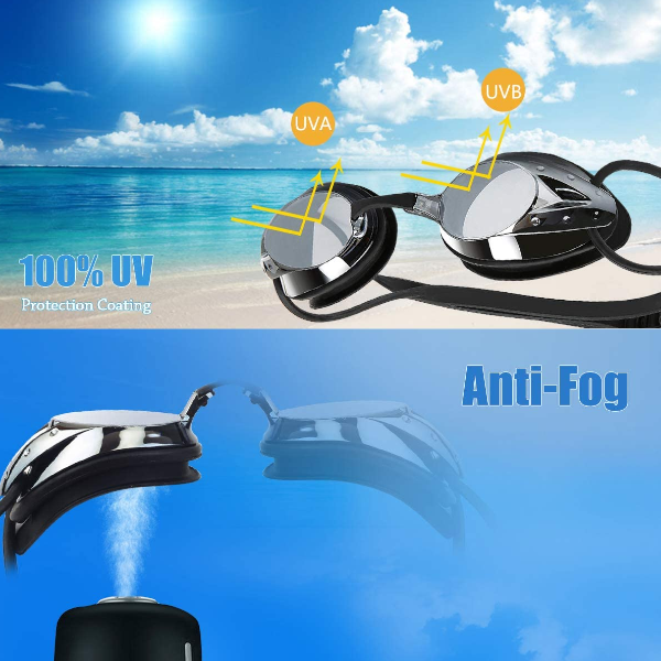 Swim Goggles Anti Fog Uv Protection No Leaking For Men Women Kids