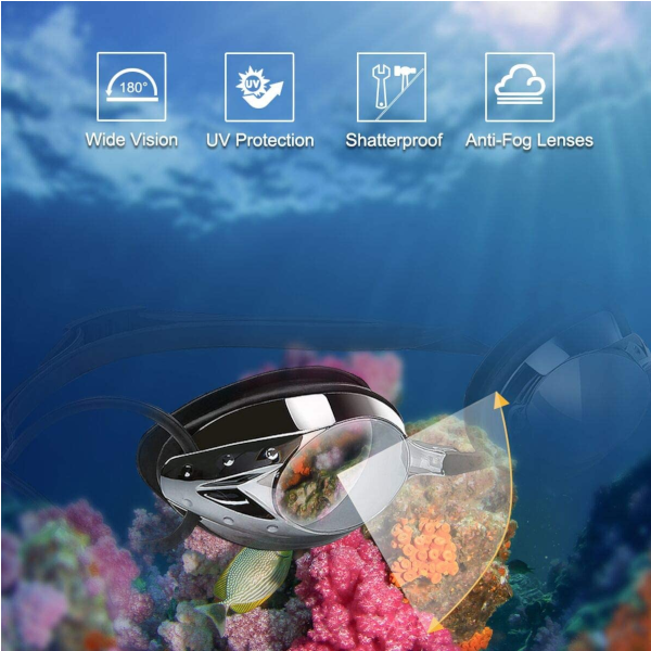 Swim Goggles Anti Fog Uv Protection No Leaking For Men Women Kids