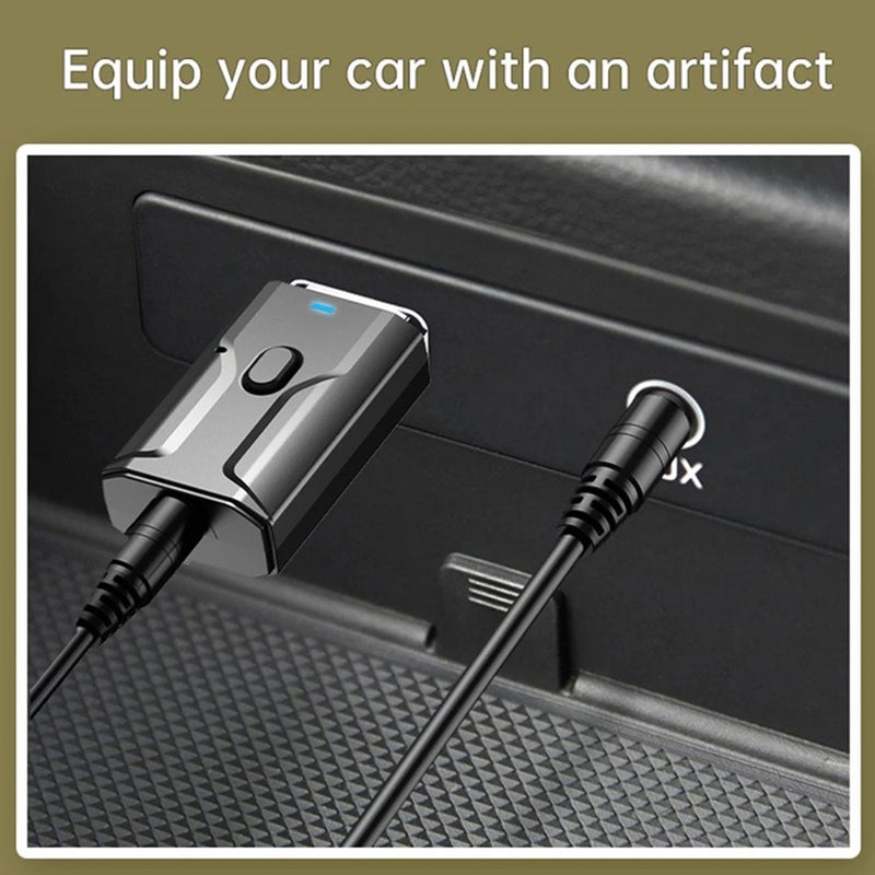 T02 Bluetooth 5.0 Audio Receiver Transmitter Aux Usb 3.5Mm Jack Mic Handsfree Call For Tv Car Pc Music Stereo Wireless A