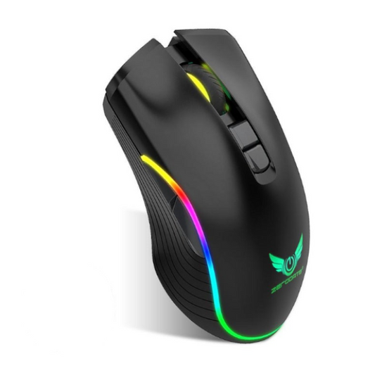 T26 2.4G Wireless Type C Fast Charge Mice 2400Dpi 7 Keys Eergonomic Optical Rgb Light Gaming Mouse For Pc Laptop