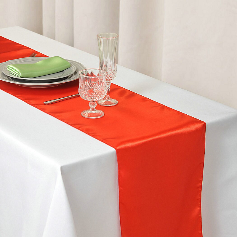 30X275cm Satin Table Runner Wedding Party Supplies Home Decor