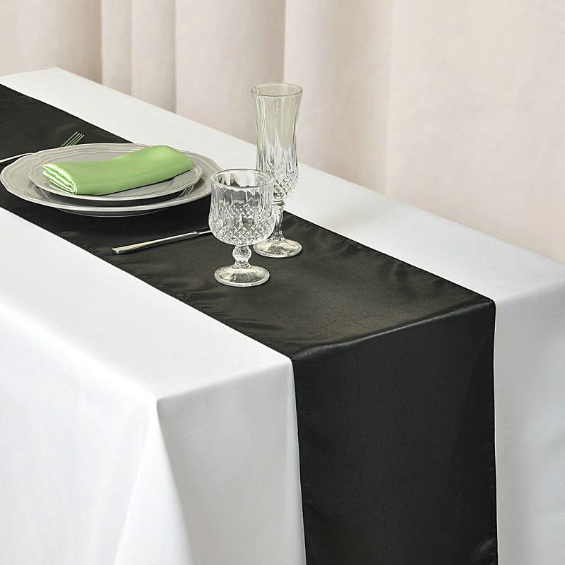 30X275cm Satin Table Runner Wedding Party Supplies Home Decor