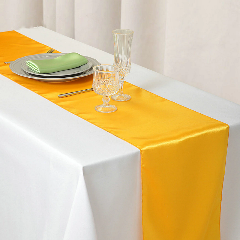 30X275cm Satin Table Runner Wedding Party Supplies Home Decor