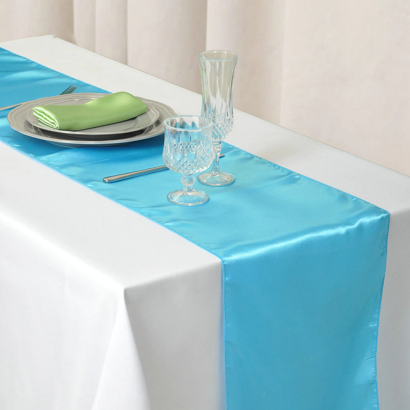30X275cm Satin Table Runner Wedding Party Supplies Home Decor
