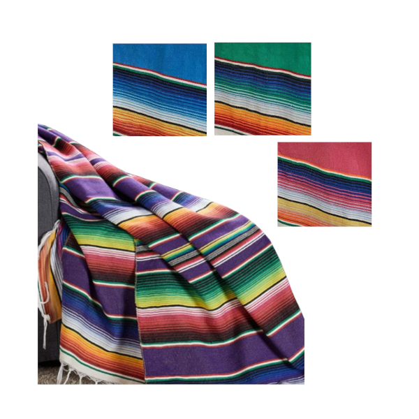 Tablecloths Vibrant Mexican Style Tassel Runner Towel