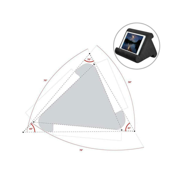Tablet Accessories Ipad / Phone Reading Pillow Computer Support Triangular Multi Angle Soft Suitable For Computers E Boo