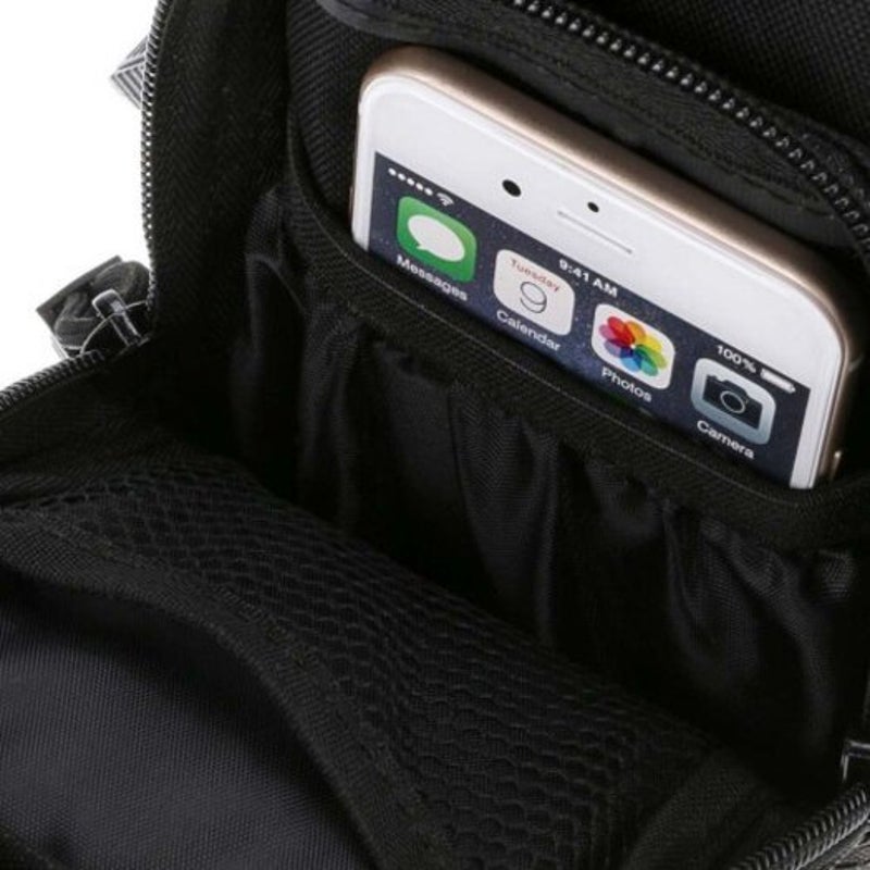 Tactic Molle Wear Resistant Outdoor Sports Waist Bag Mobile Phone Pouch Black