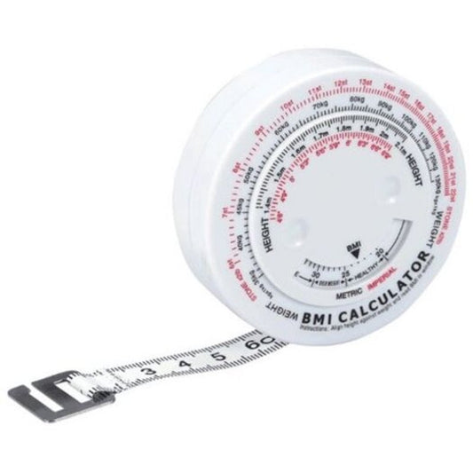 Tape Measure For Body Measuring Measurement Of Bmi White 1Pc