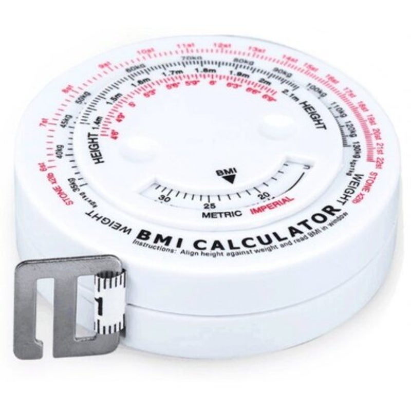 Tape Measure For Body Measuring Measurement Of Bmi White 1Pc